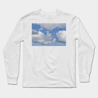 Blue sky with white clouds Long Sleeve T-Shirt